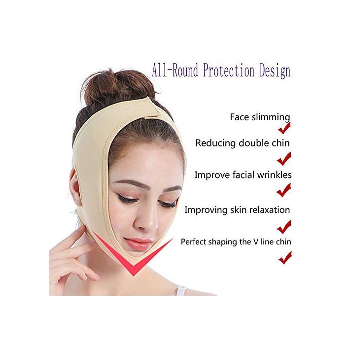 Vigor Face Lifting Belt Elastic Face Slimming Bandage V Line Face Shaper Women - 1